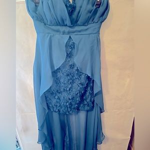 Forest green hi low dress